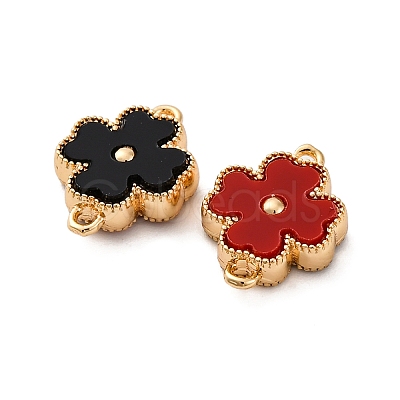 Double Side Color Acrylic Connector Charms KK-P289-04G-02-1