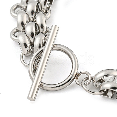 Tarnish Resistant 304 Stainless Steel Link Chain Bracelets BJEW-P315-01A-P-1