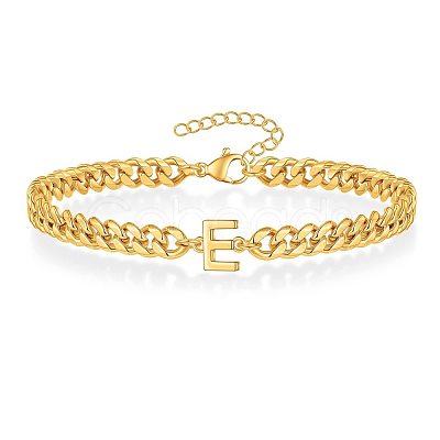 Letter 304 Stainless Steel Link Bracelets FS-WG7830E-04-1