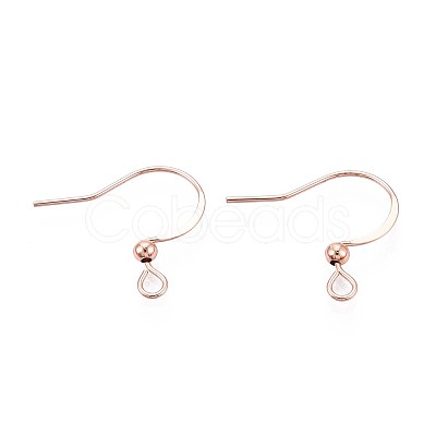 Long-Lasting Plated Brass French Hooks with Coil and Ball KK-K204-137RG-1