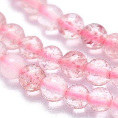 Natural Strawberry Quartz Beads Strands G-A177-04-14-1