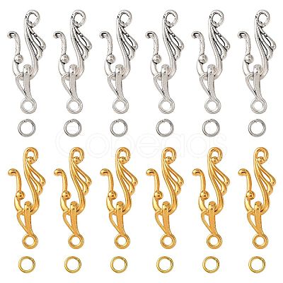 Tibetan Style Hook and Eye Clasps FIND-FS0005-26-1