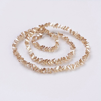 Electroplate Glass Beads Strands EGLA-J145-4mm-PL04-1