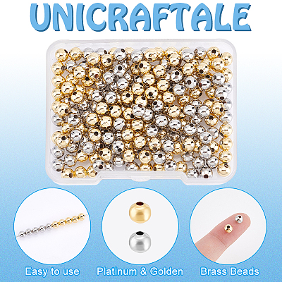 Rack Plating Brass Beads KK-UN0003-16B-1