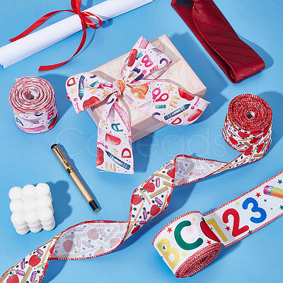 3 Rolls 3 Styles Polyester Ribbon OCOR-UN0001-16-1