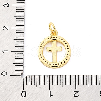 Brass Micro Pave Cubic Zirconia Pendants KK-D325-60G-01-1