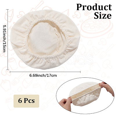 Reusable Fabric Bread Fermentation Cover AJEW-WH20070-031F-1
