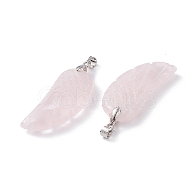 Natural Rose Quartz Pendants G-I314-01P-03-1