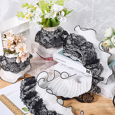 4 Yards Organza Pleated Lace Ribbon OCOR-CY0001-82-1