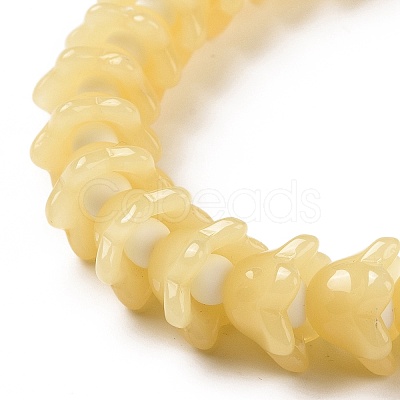 Opaque Glass Beads Strands LAMP-H061-01A-03-1