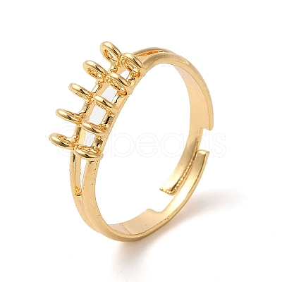 Adjustable Brass Ring Bases KK-C028-13G-1