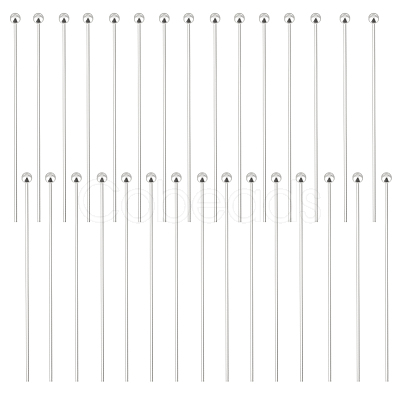 30Pcs 925 Sterling Silver Ball Head Pins STER-BBC0005-96B-1