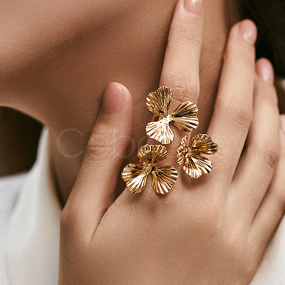 Brass Cuff Rings for Women RJEW-Z097-01G-01-1