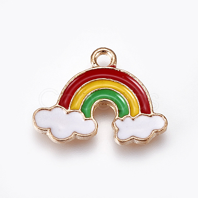 Alloy Enamel Pendants X-ENAM-O035-14G-A-1