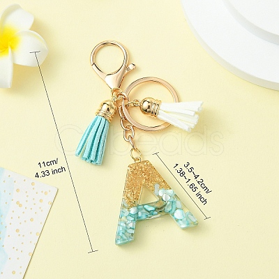 Transparent Epoxy Resin Pendant Keychains KEYC-FS00022-21-1