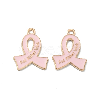 Light Gold Tone Zinc Alloy Enamel Pendants LS-ENAM-WH0061-11B-1