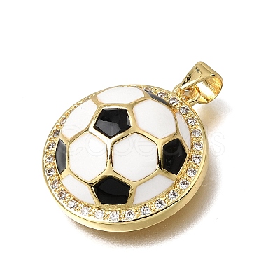 Brass Micro Pave Clear Cubic Zirconia Pendants KK-A303-23B-G-1