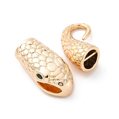 Brass Interlocking Clasps KK-D360-06G-1