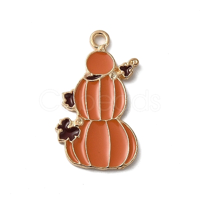 Thanksgiving Day Golden Tone Alloy Enamel Pendants ENAM-M002-02P-G-1