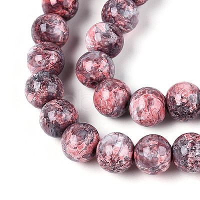 Baking Paint Glass Beads Strands DGLA-N016-8mm-04-1
