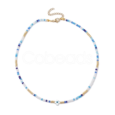 Glass Beaded Necklaces NJEW-JN04896-1