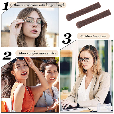 Polyester Eyeglasses Ear Grip AJEW-CN0006-74C-1