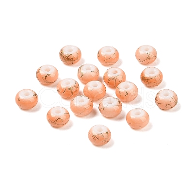 Opaque Spray Painted Glass Beads X1-GLAA-G118-01L-1