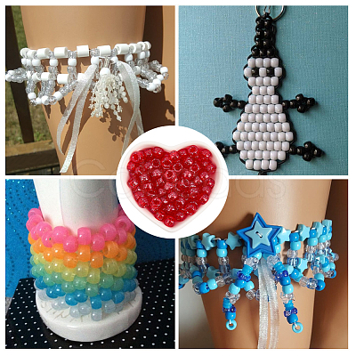 500Pcs Transparent Plastic Beads KY-SP0001-54E-1