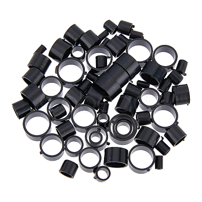 SUPERFINDINGS 35Pcs 35 Style Plastic Guides Ring KY-FH0001-24-1