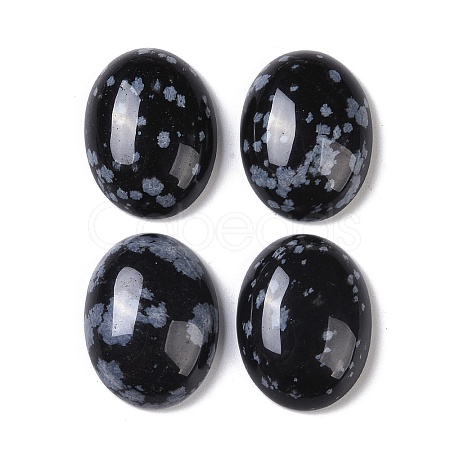 Natural Snowflake Obsidian Cabochons G-B080-01A-23-1