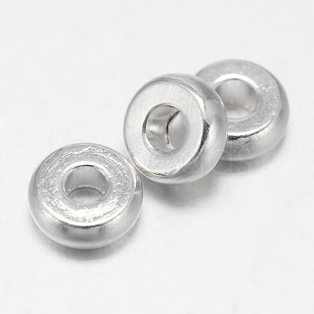 Flat Round Brass Spacer Beads KK-L106A-01S-1