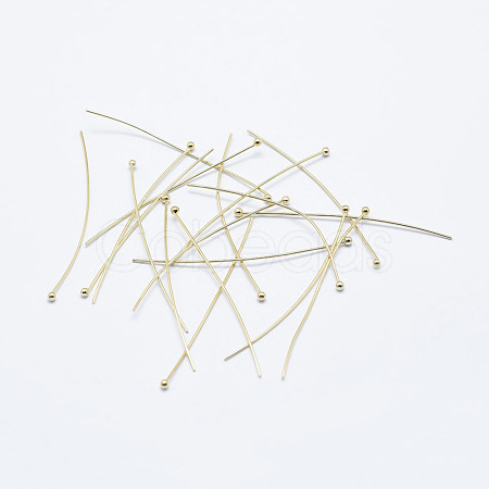 Brass Ball Head Pins KK-G331-10-0.6x20-NF-1
