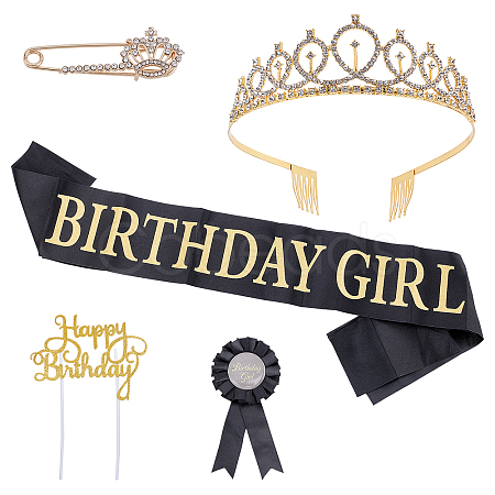 Birthday Crown Shoulder Strap Sets AJEW-WH0162-94-1