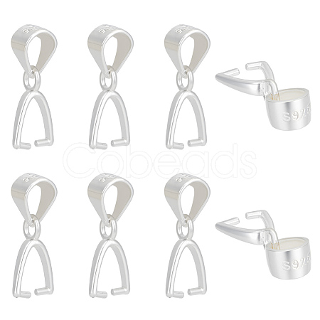 8Pcs 925 Sterling Silver Pendants STER-ME0001-07-1