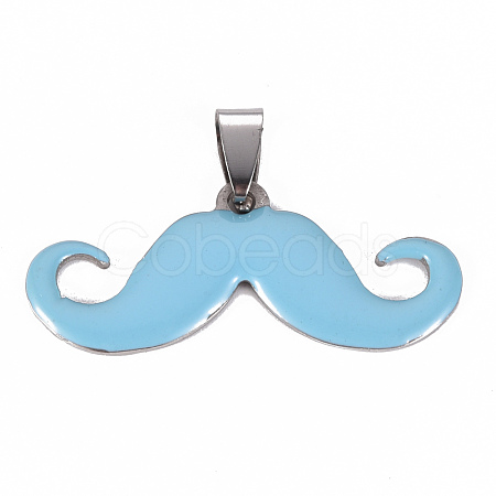 201 Stainless Steel Enamel Pendants STAS-S110-075E-1