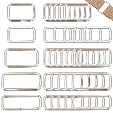 75Pcs 5 Styles Iron Linking Rings IFIN-NB0001-62-1