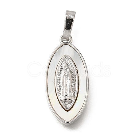 Brass Shell Pendants KK-D328-01P-D-1