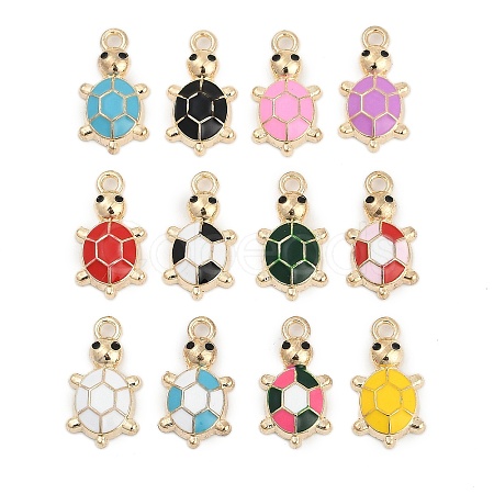 Alloy Enamel Pendants FIND-K020-26G-1
