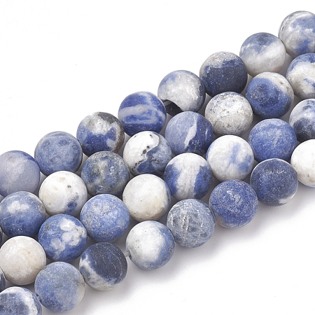 Natural Sodalite Beads Strands X-G-T106-213-1