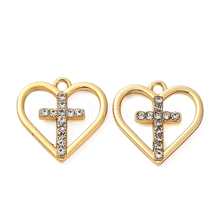 Alloy Rhinestone Pendants PALLOY-S052-01G-E-1