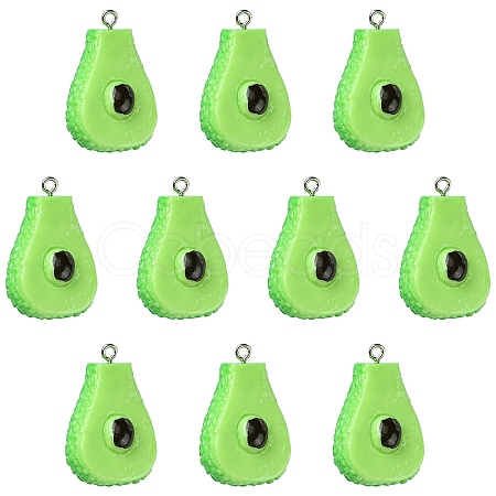 10Pcs Resin Pendants RESI-YW0004-09-1