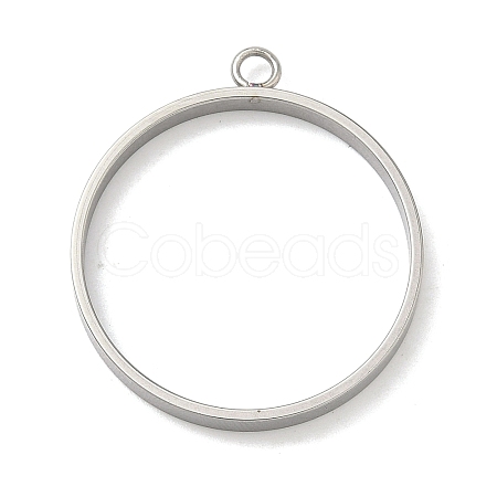 304 Stainless Steel Open Back Bezel Pendants STAS-B126-06F-P-1