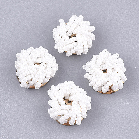 Glass Seed Beads Cabochons X-FIND-T044-22I-1