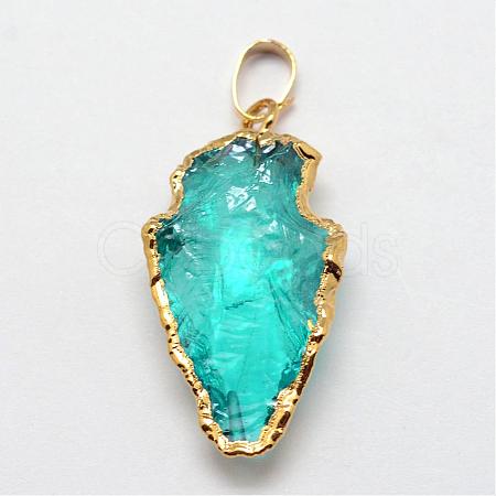 Natural Quartz Crystal Pendants G-P207-01C-1