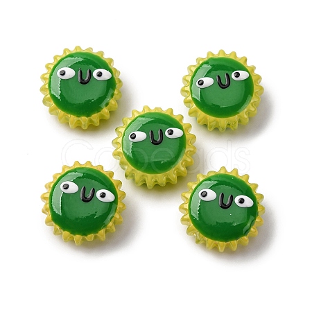 Fuuny Baking Paint Glass Enamel Beads LAMP-Q045-01J-1