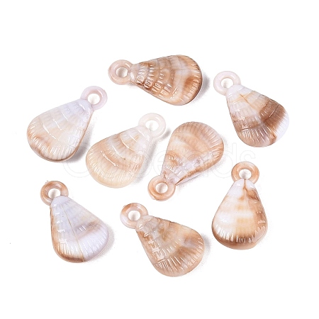 Two Tone Opaque Plastic Pendants KY-N025-49-1