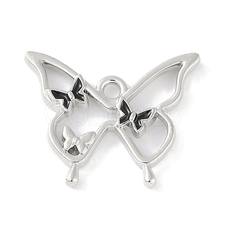 Rack Plating Alloy Enamel Pendants PALLOY-F018-15P-01-1