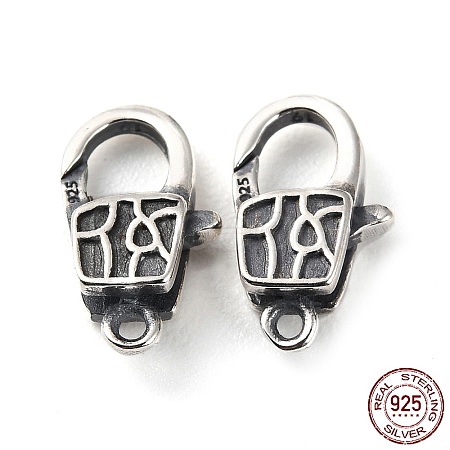 925 Thailand Sterling Silver Lobster Claw Clasps STER-D003-14AS-1