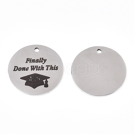 Non-Tarnish 201 Stainless Steel Pendants LS-STAS-T064-38P-27-1