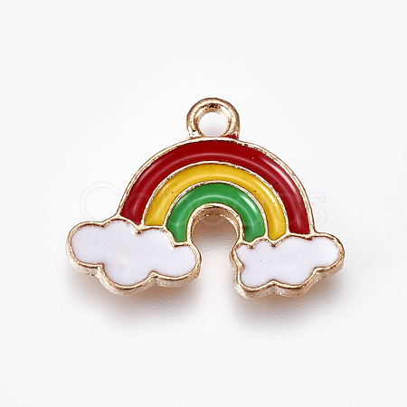 Alloy Enamel Pendants X-ENAM-O035-14G-A-1